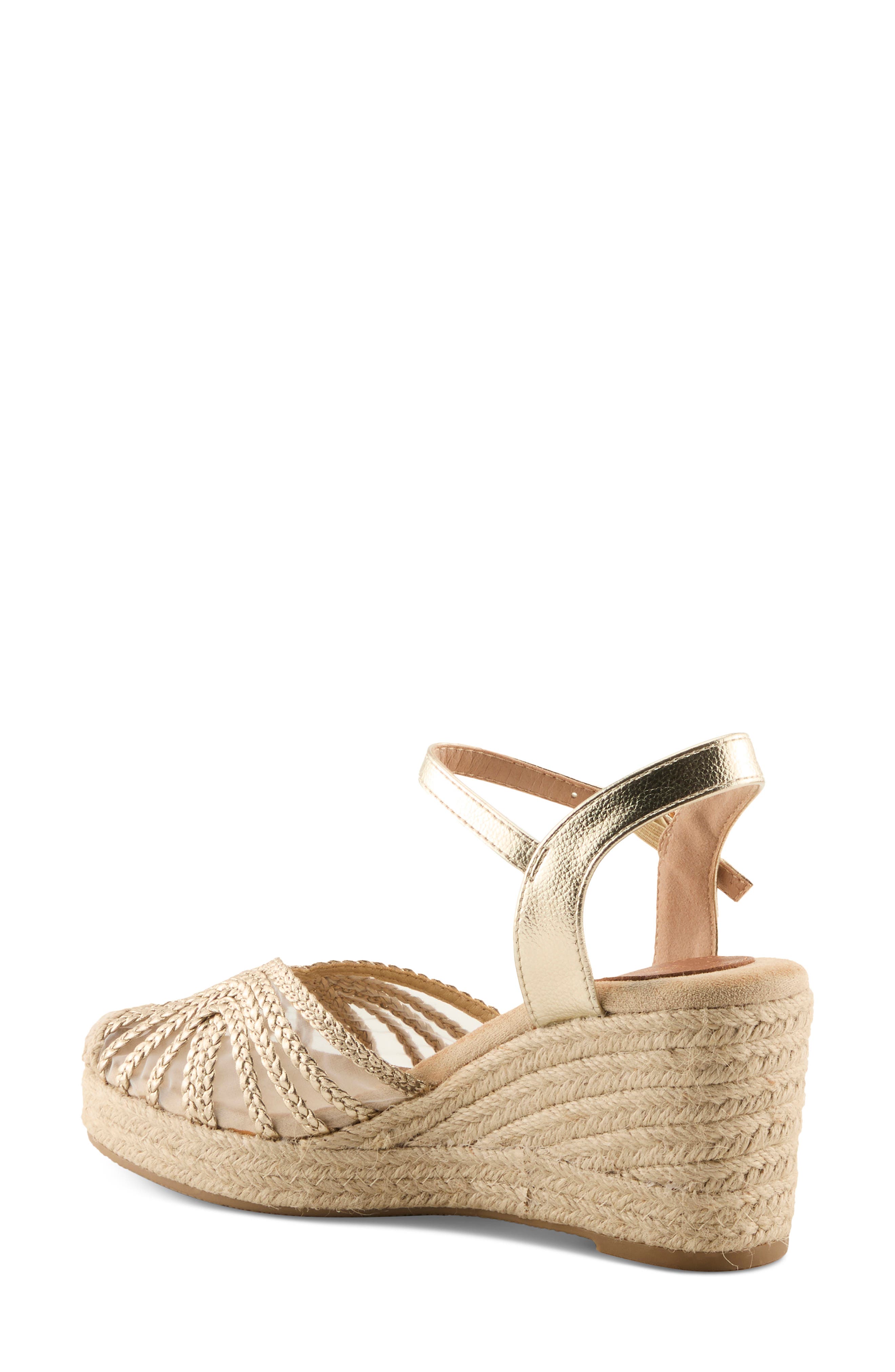 Espalli Espadrille Wedge, Alternate, color, GOLD