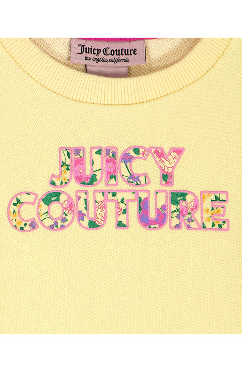 Juicy Couture Logo Sweatshirt, Skirt & Flare Leggings Set, Alternate, color, Yellow Multi