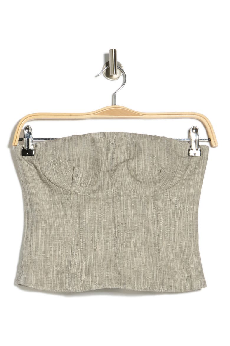 Jillian Bustier Top, Alternate, color, LIGHT HEATHER GREY