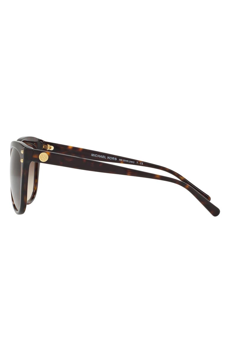 Michael Kors 55mm Gradient Cat Eye Sunglasses, Alternate, color, Dark Tortoise/ Brown Gradient