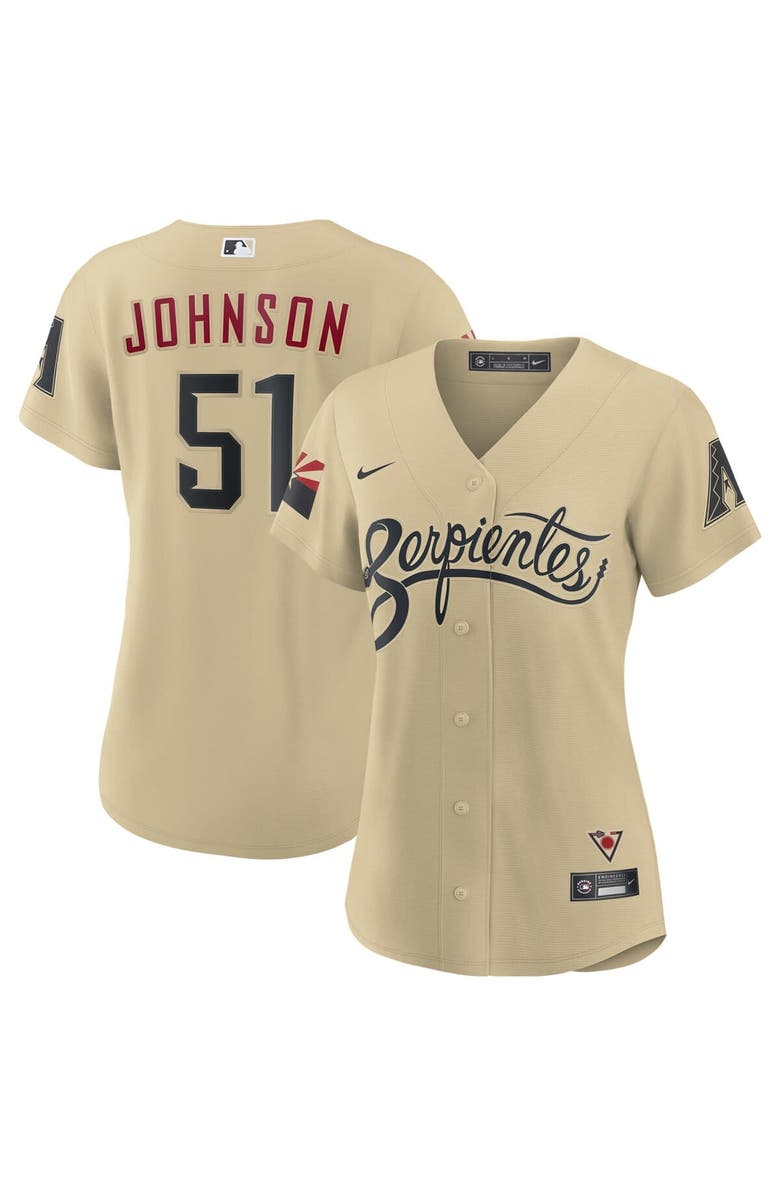 Nike Women's Nike Randy Johnson Sand Arizona Diamondbacks City Connect Replica Player Jersey, Alternate, color,