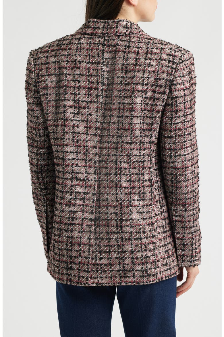 Jovanamia One-Button Tweed Blazer, Alternate, color, RHODODENDRON TWEED