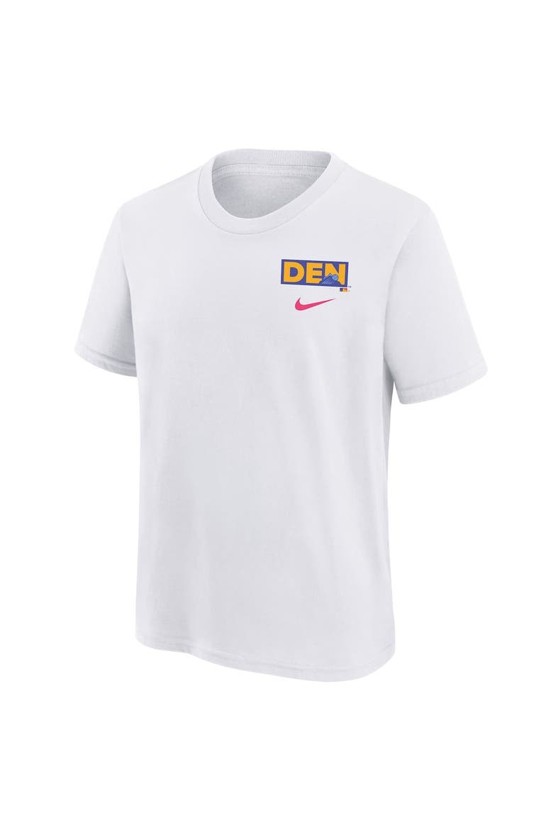 Youth Nike  White Colorado Rockies 2025 City Connect T-Shirt, Alternate, color, White