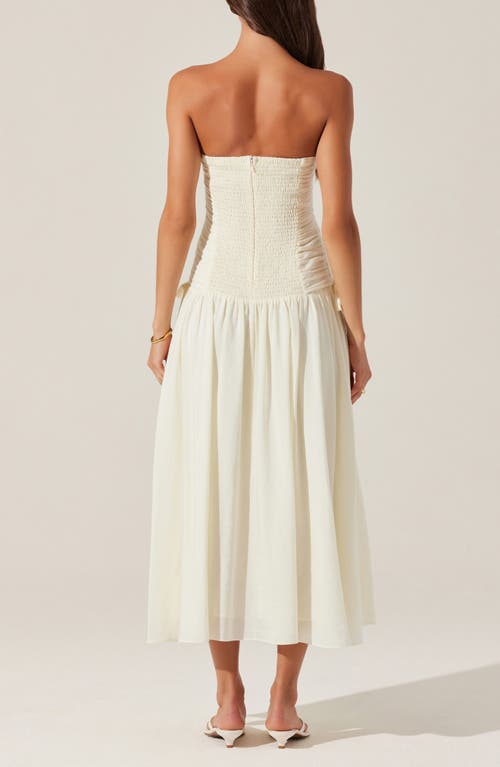 Astr The Label Zori Strapless Dress In Cream