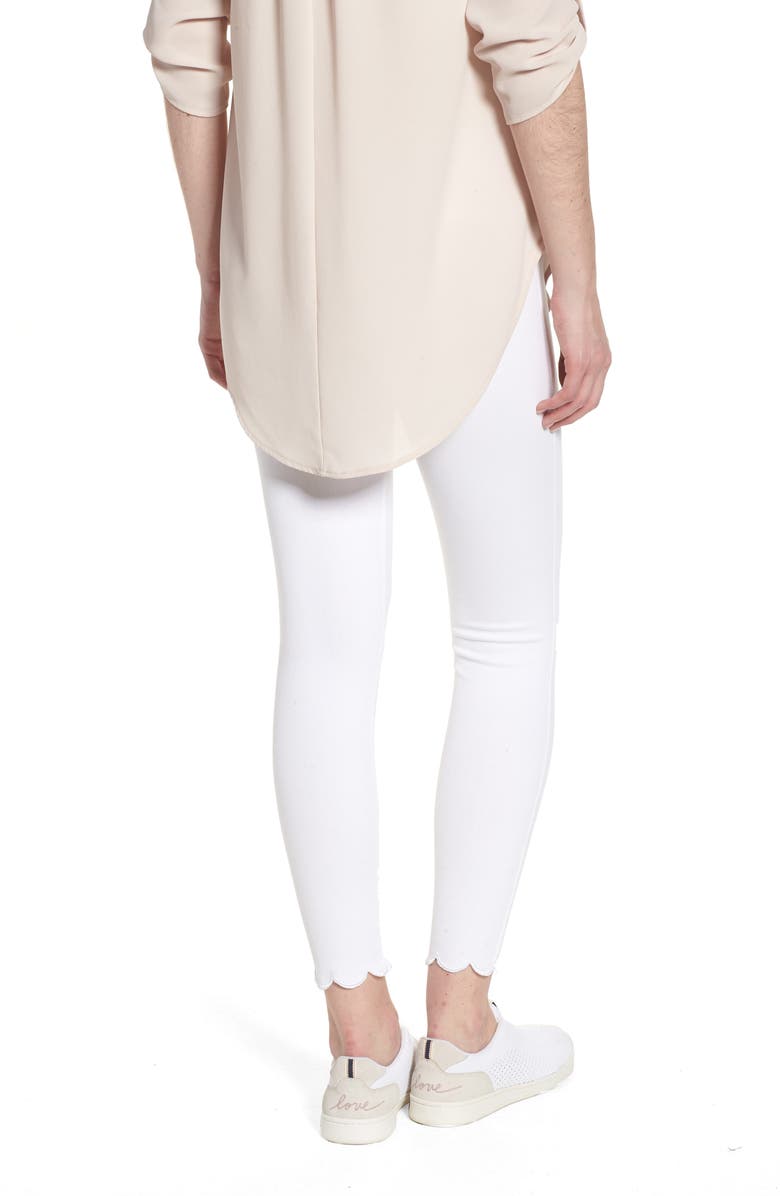 Lysse ́ Scallop Hem Denim Leggings, Alternate, color, 