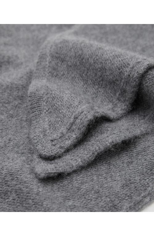 Mango Wool & Cashmere Blend Scarf In Gray