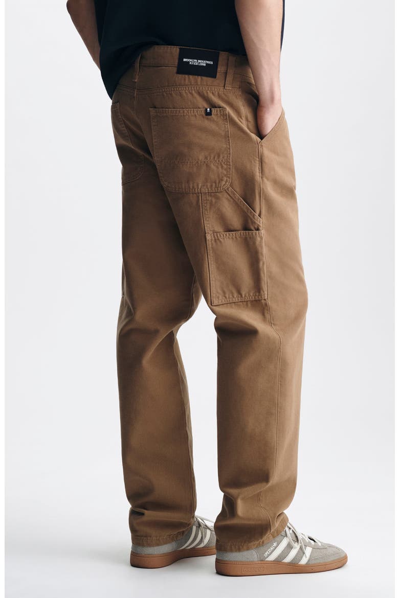 Williamsburg Relaxed Straight Leg Canvas Carpenter Pants, Alternate, color, FADED BROWN COLORED