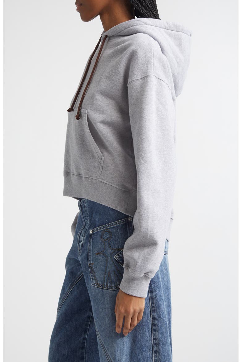 Loafer Stitch Curved Hem Fleece Hoodie, Alternate, color, MID GREY MELANGE