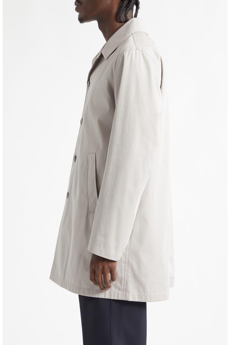 Dean Single Breasted Water Resistant Cotton Gabardine Trench Coat, Alternate, color, PEARL GRAY