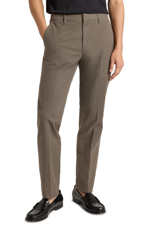 Bonobos Weekday Warrior Slim Fit Houndstooth Dress Pants in Wednesday Olive Houndstooth 