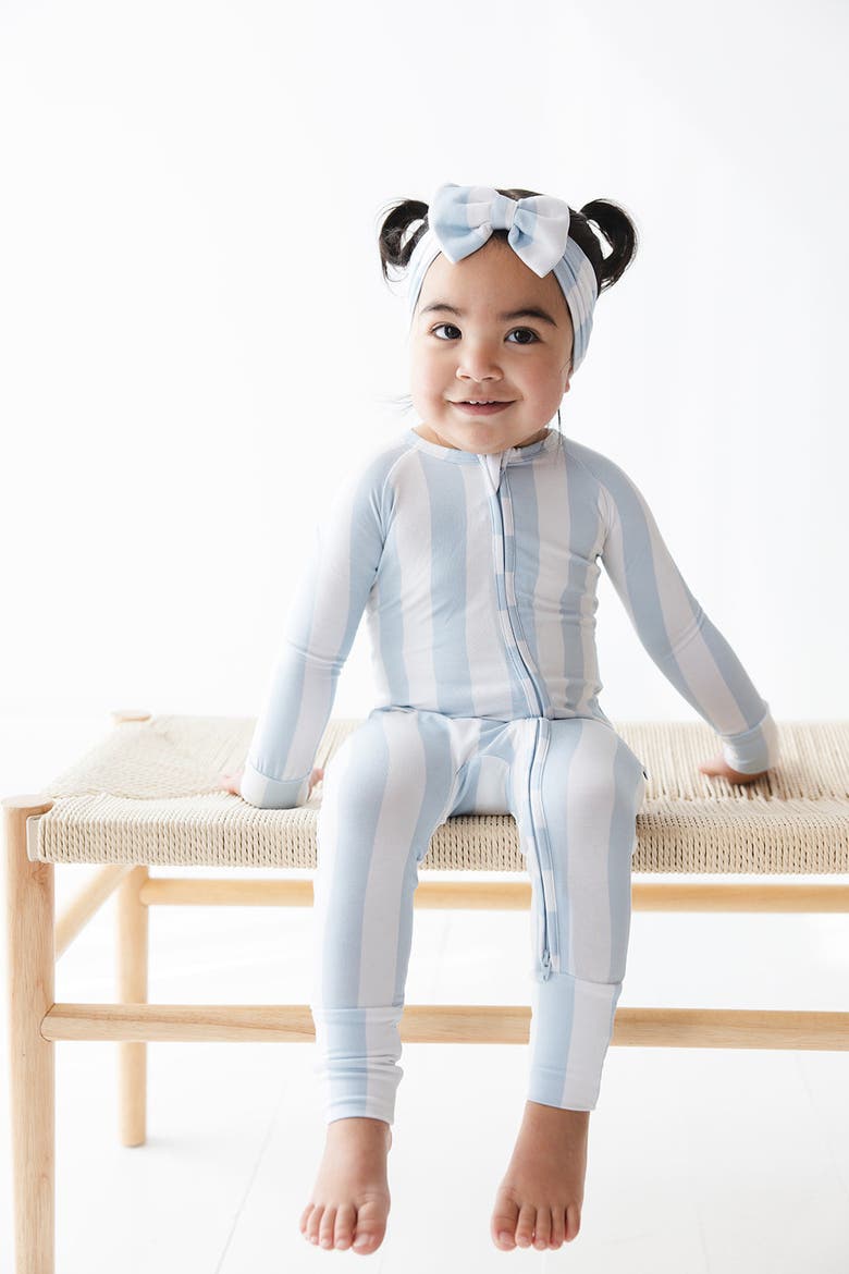 Cotton Candy Stripes Double Zipper Convertible Romper, Alternate, color, Blue