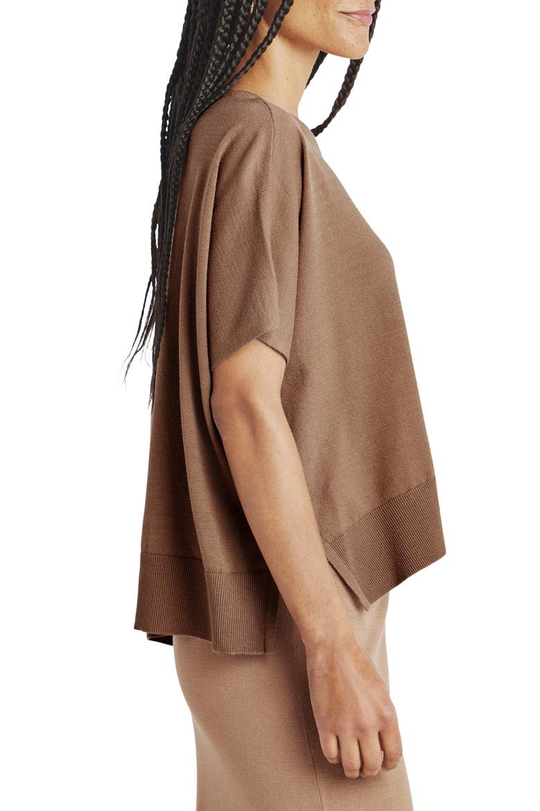 Veronica Short Sleeve Sweater, Alternate, color, MACCHIATO