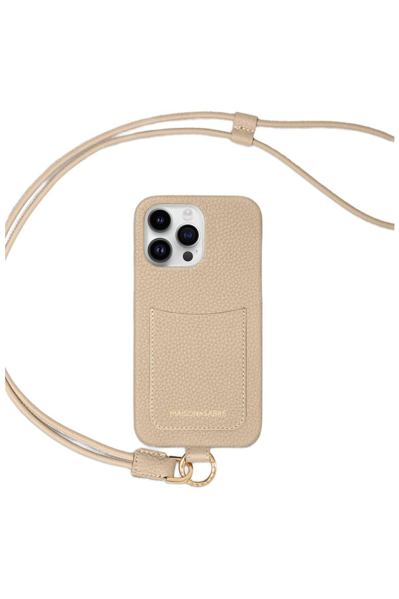 Sling Phone Case iPhone 15 Pro, Main, color, Saharan Nude