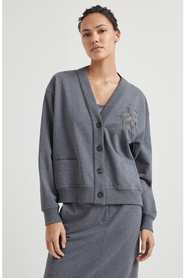 Lightweight French terry sweatshirt, Alternate, color, Lead