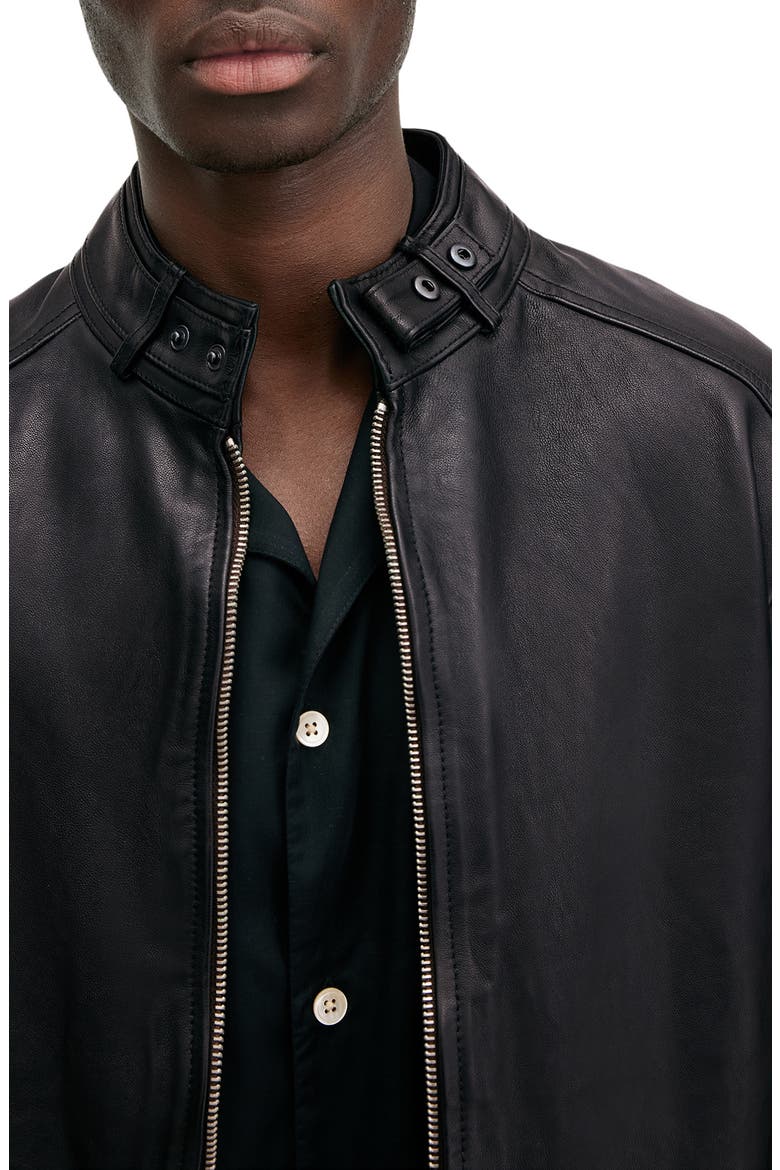 Cora Leather Jacket, Alternate, color, JET BLACK