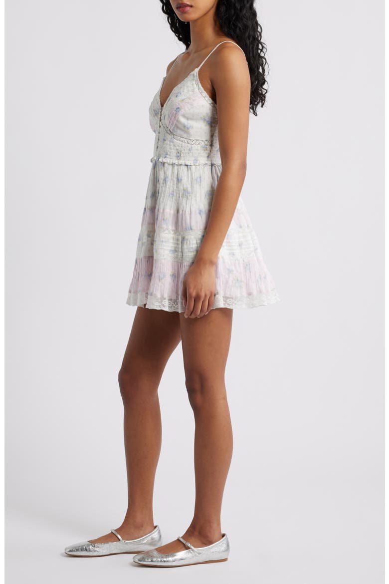 Krista Floral Sleeveless Fit & Flare Minidress, Alternate, color, LILAC VANILLA