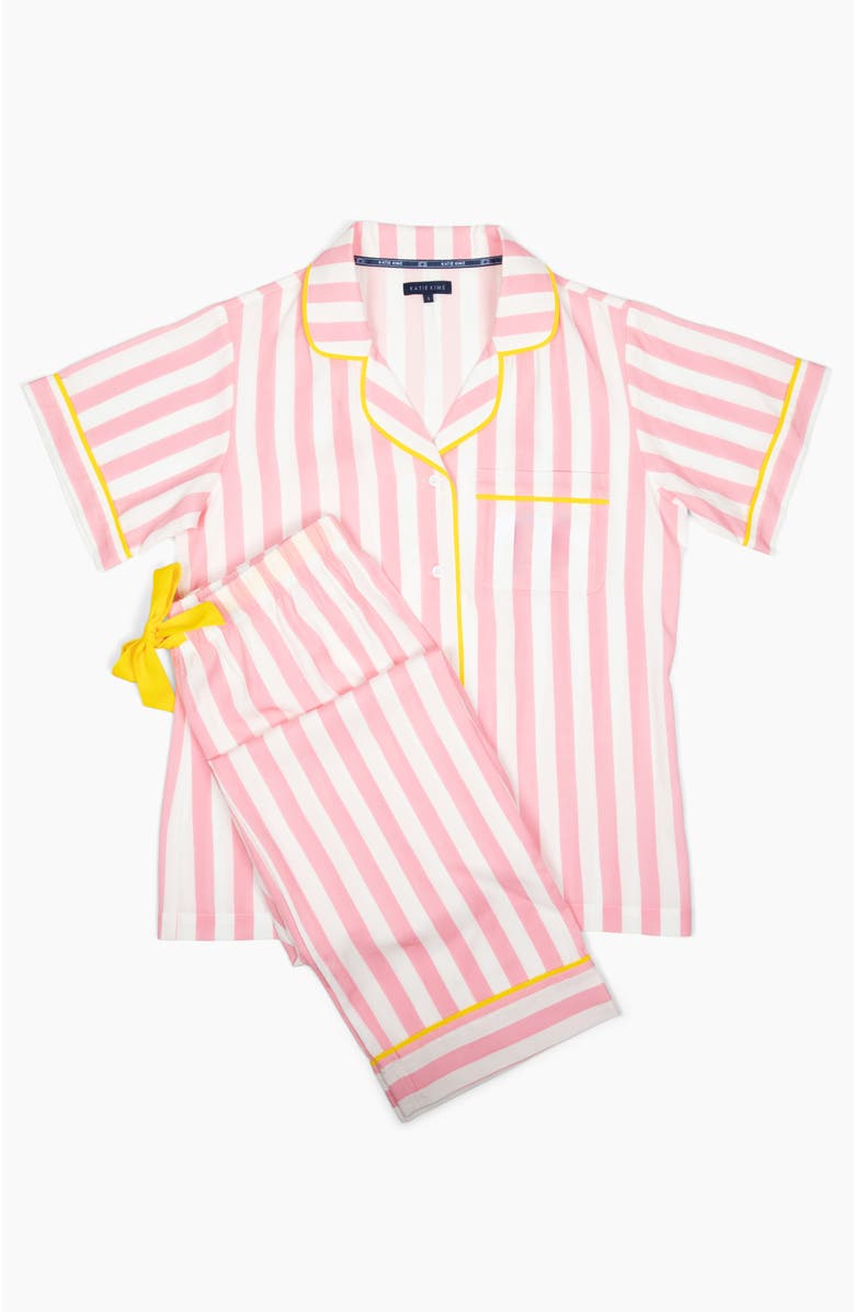 Katie Kime Retro Stripe Pants Set, Alternate, color, Pink