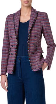 Akris punto Fringe Tweed Blazer