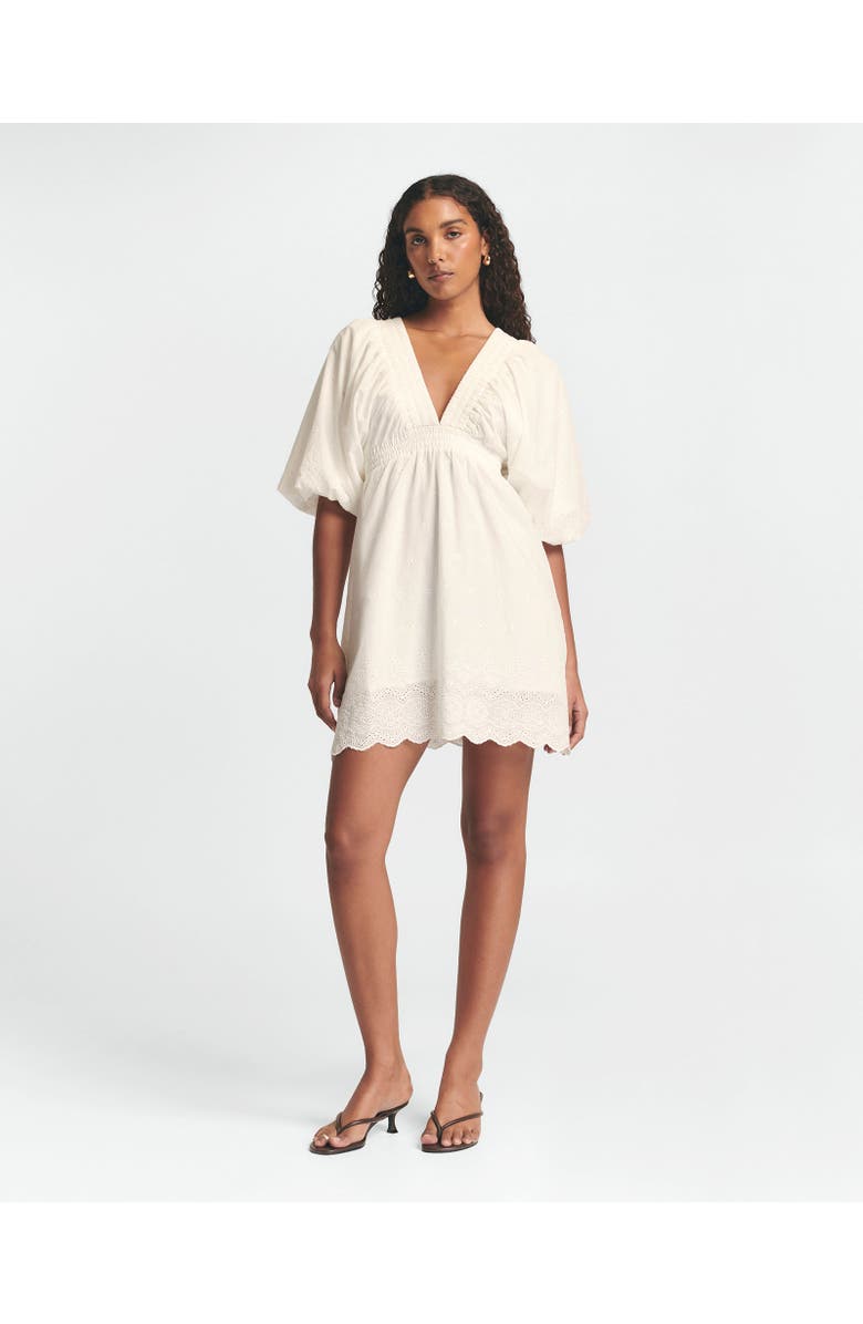 ST MRLO Vera Mini Dress, Main, color, White Broderie