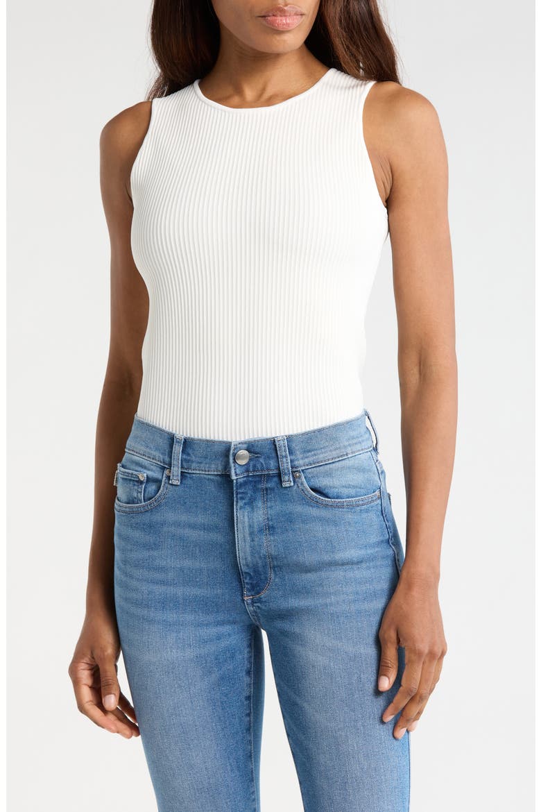 Ribbed Tank, Main, color, WHITE