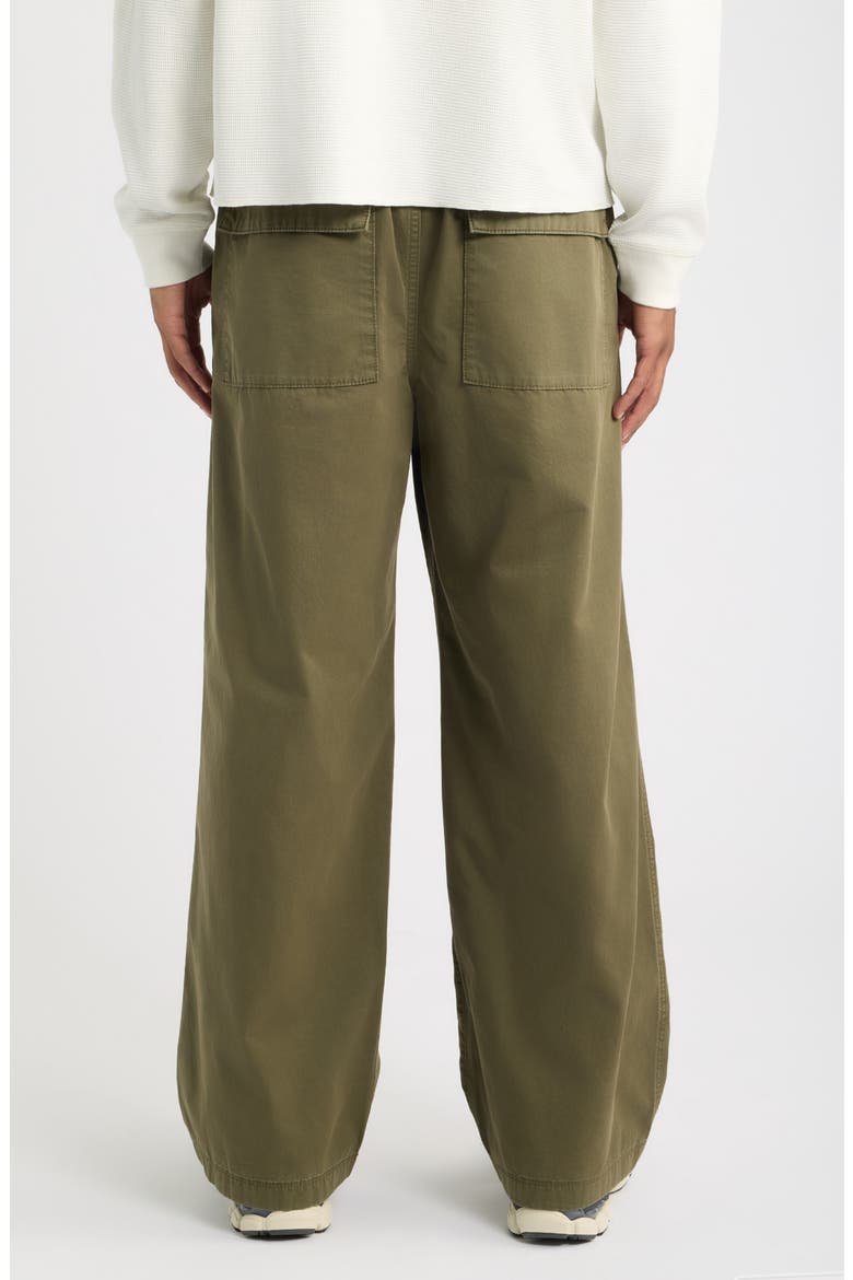 Relaxed Fit Cotton Twill Drawstring Pants, Alternate, color, OLIVE SARMA