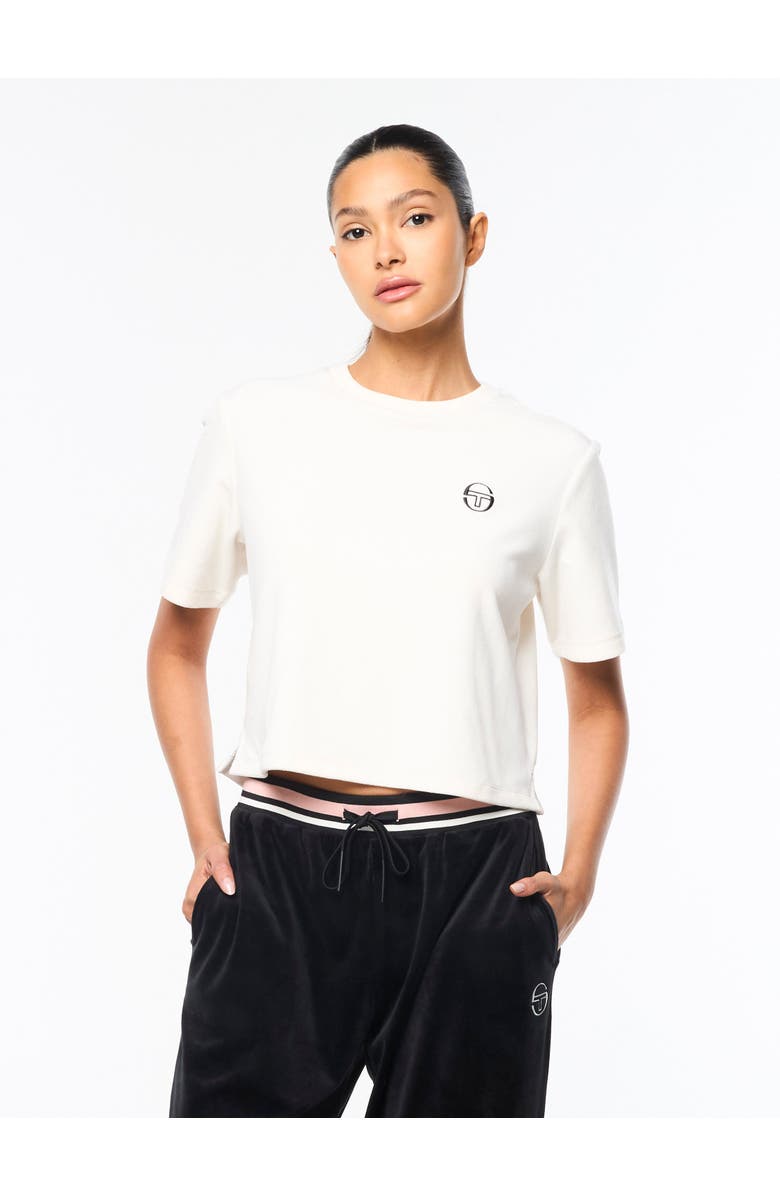 Sergio Tacchini Adele Velour T-Shirt, Alternate, color, Gardenia