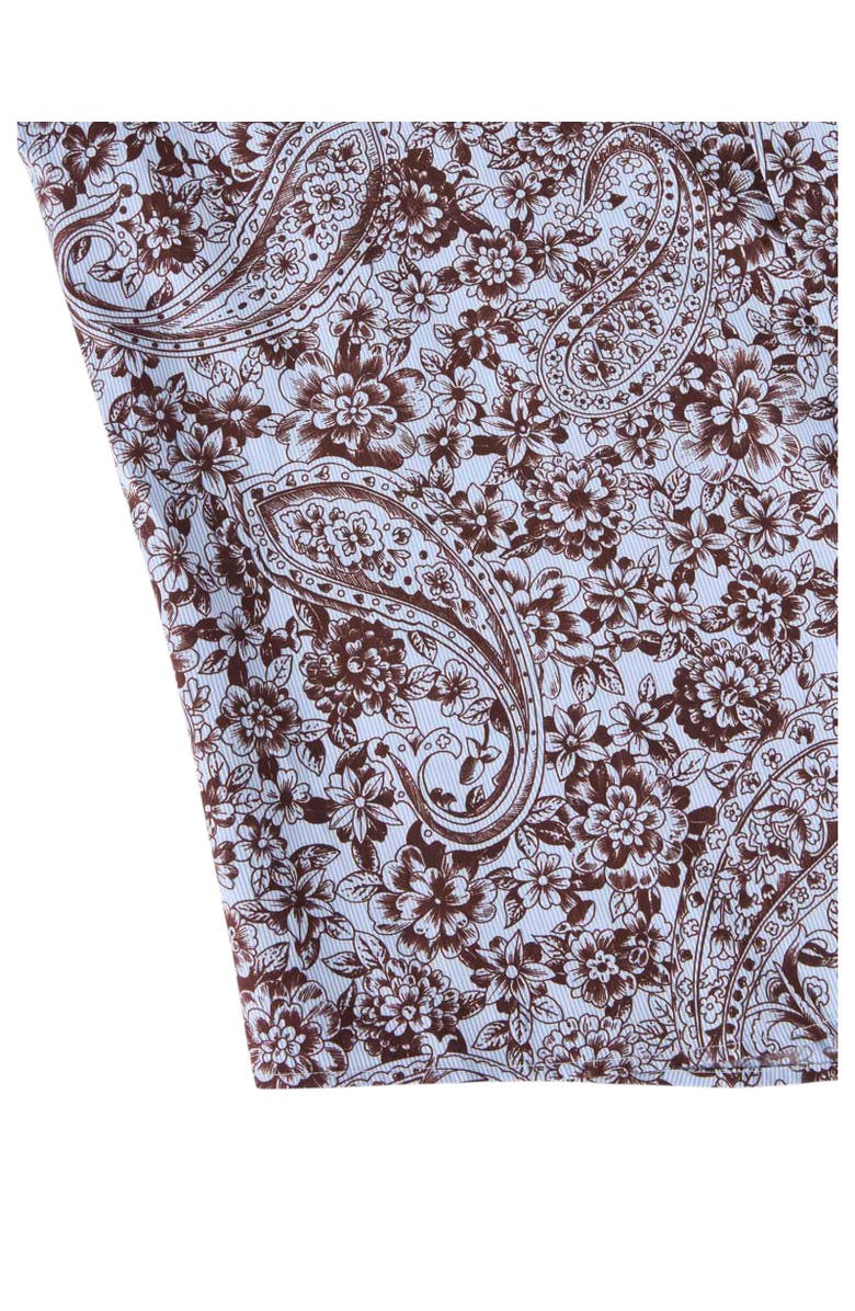 Robert Talbott Reynolds Floral Paisley Print Shirt, Alternate, color, Brown Multi