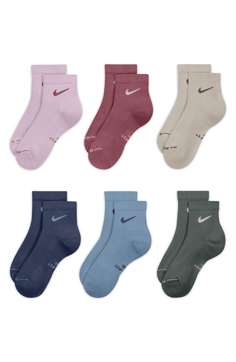 Assorted 6-Pack Dri-FIT Cushioned Quarter Socks
