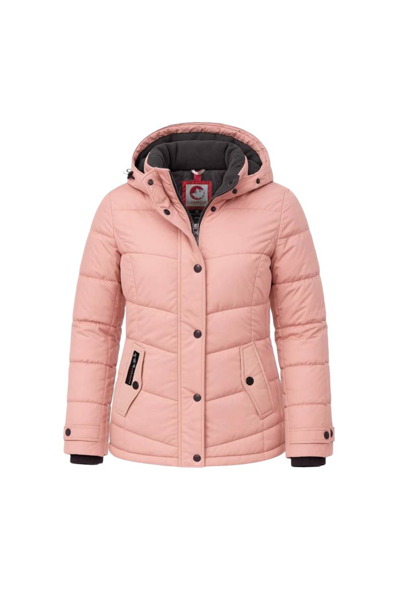 Women's Quilted Winter Jacket, Alternate, color, Dusty Rose