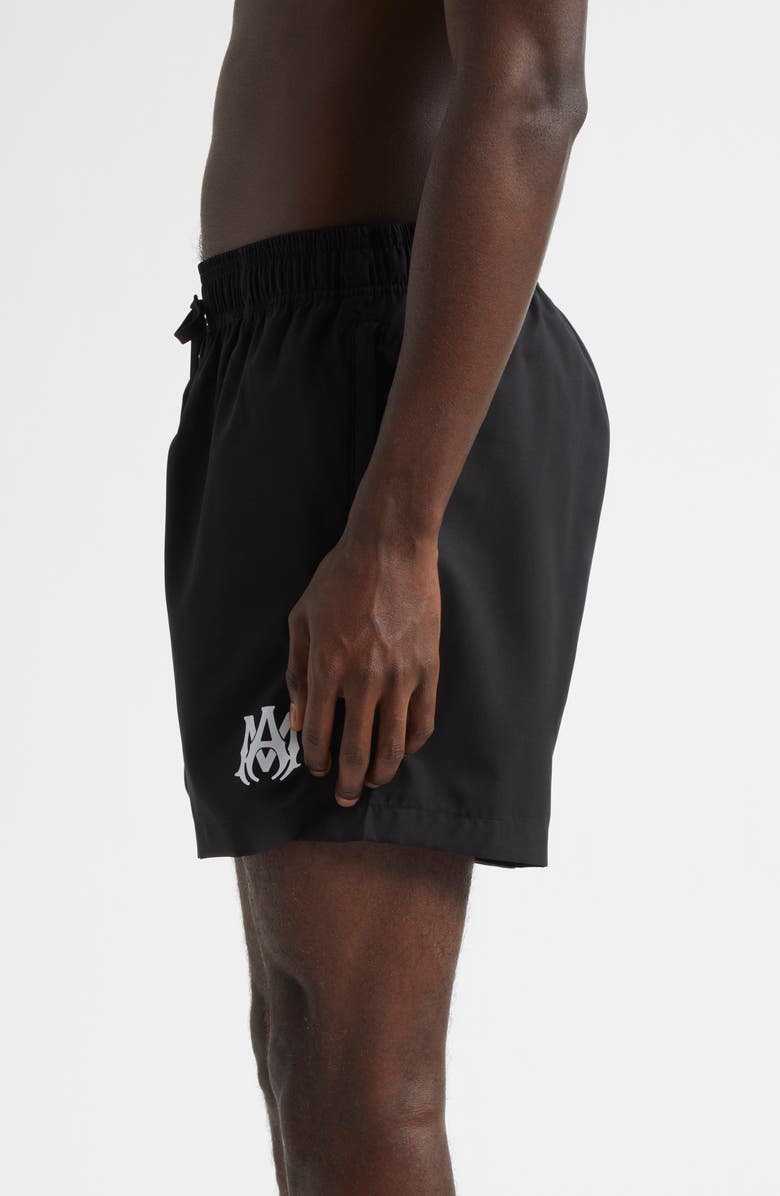 AMIRI Core Logo Swim Trunks, Alternate, color, Black