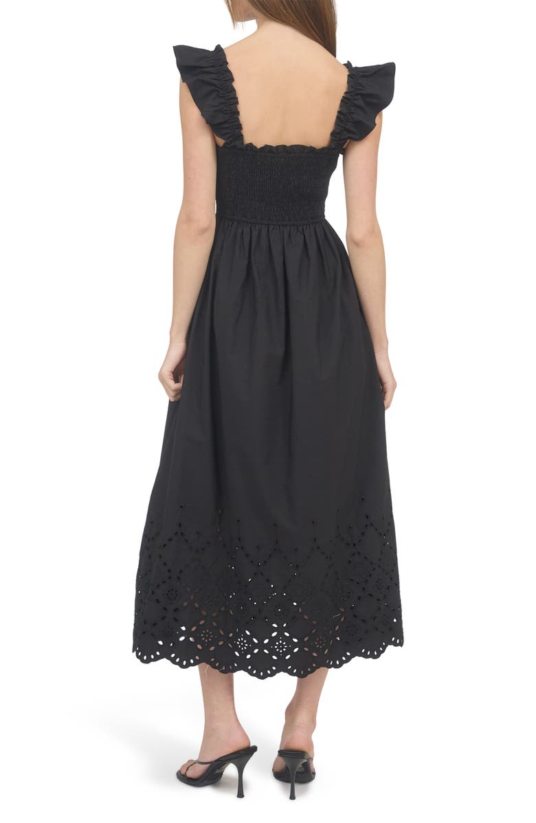 Blu Pepper Eyelet Midi Dress, Alternate, color, 