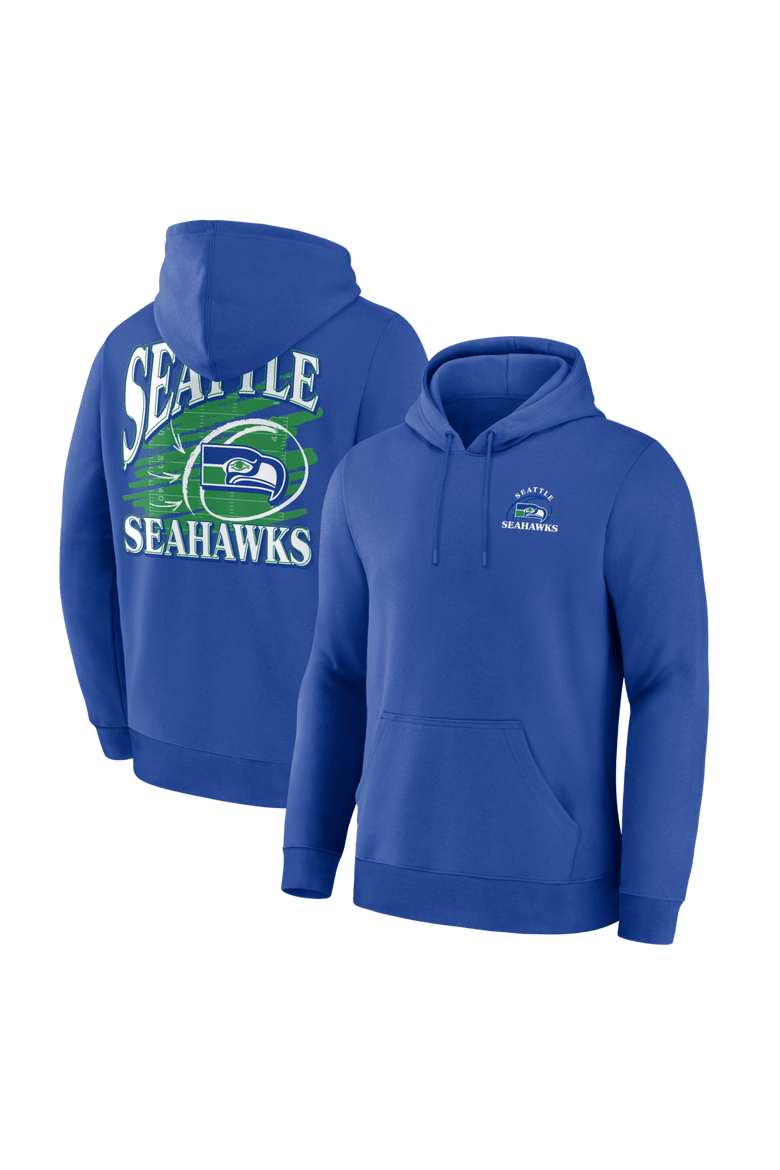Men's Fanatics Royal Seattle Seahawks Classic Scribble Legacy Fleece Hoodie, Main, color, Royal
