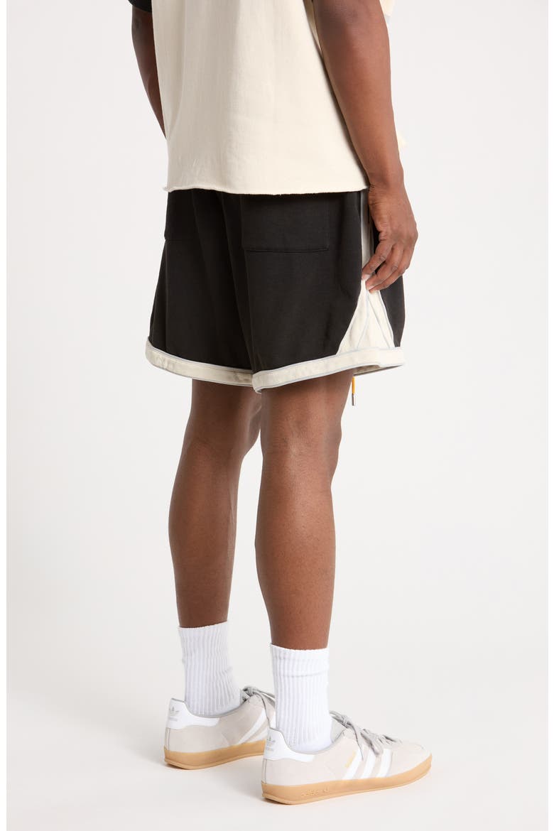 Warm Up Shorts, Alternate, color, VINTAGE BLACK/ CREAM