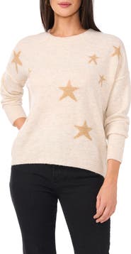 Vince Camuto Star Crewneck Sweater