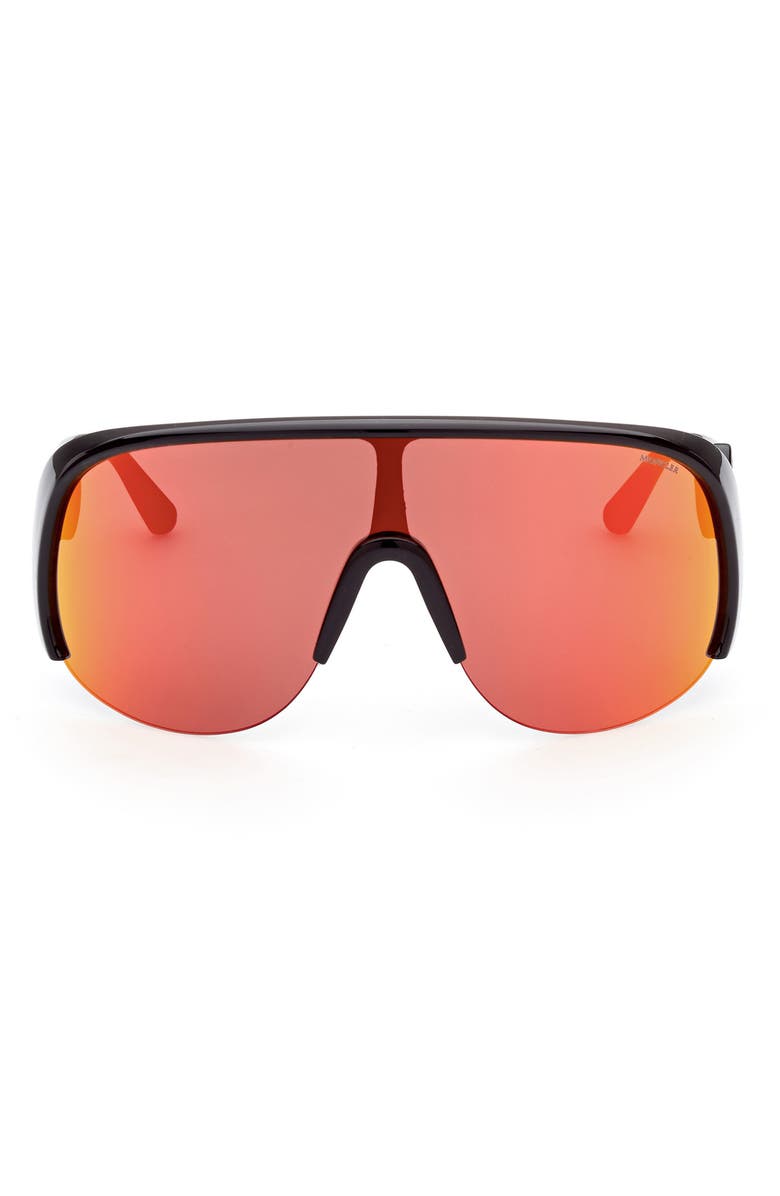 Moncler Lunettes Moncler Mirrored Shield Sunglasses, Main, color, 