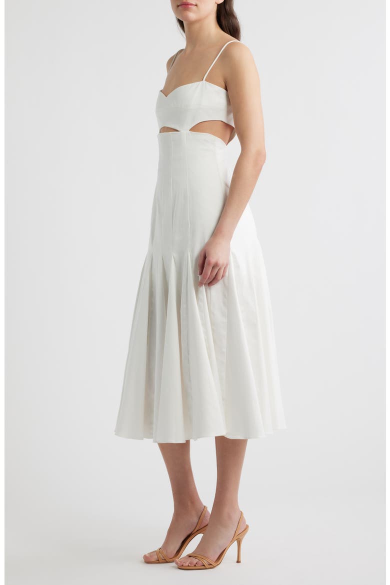 Erica Cutout Midi Dress, Alternate, color, WHITE