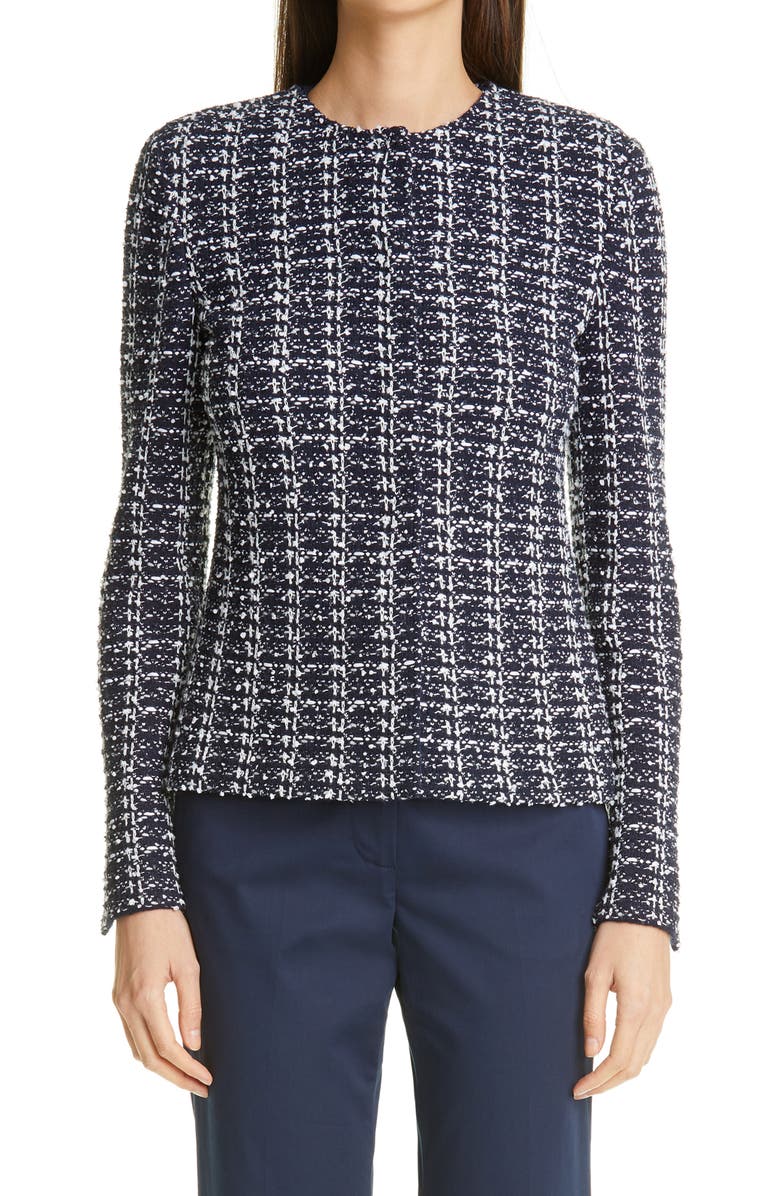 St. John Collection Tweed Knit Jacket, Main, color, 