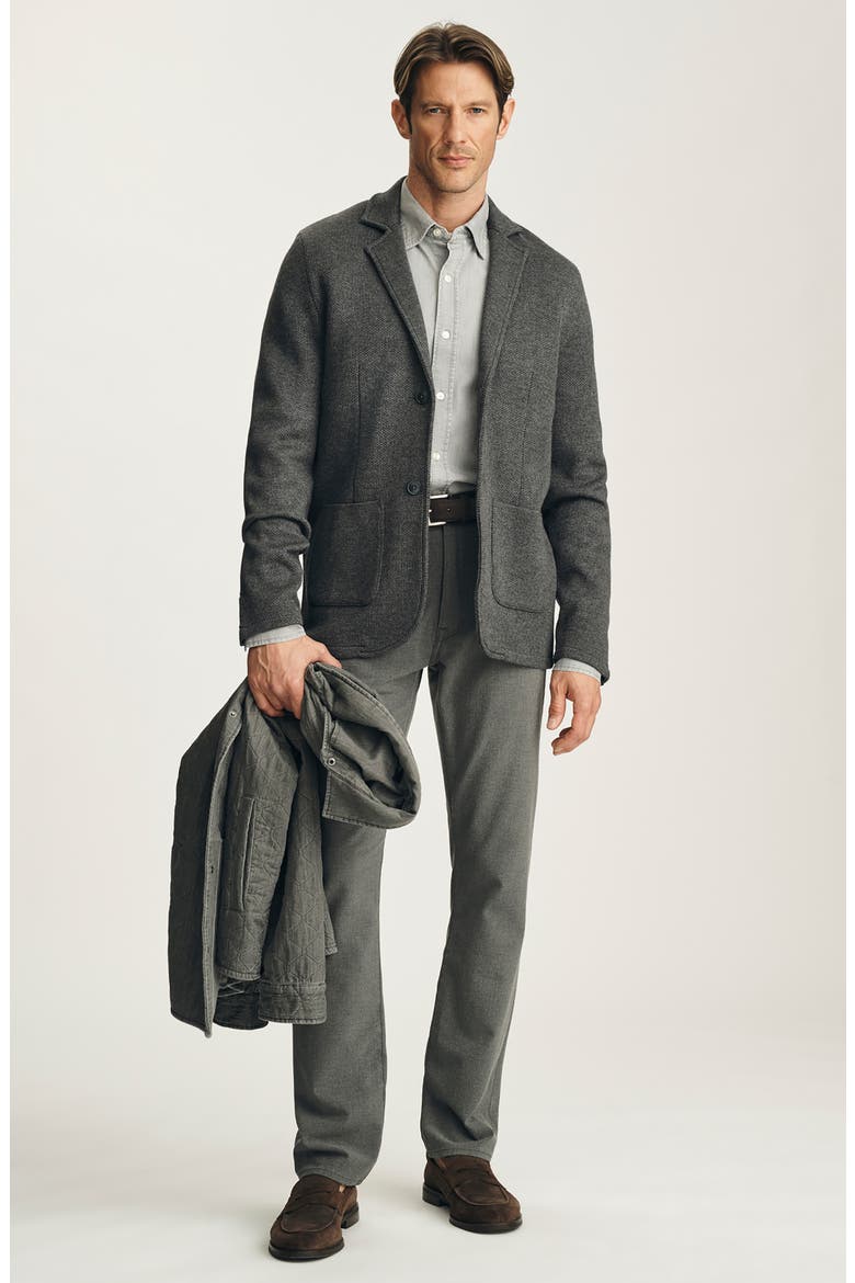 Double Face Wool Blend Blazer, Alternate, color, ANTHRACITE MELANGE