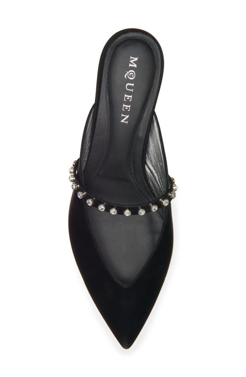 Alexander Mcqueen Nylon Revel Heeled Mules 50 In Black