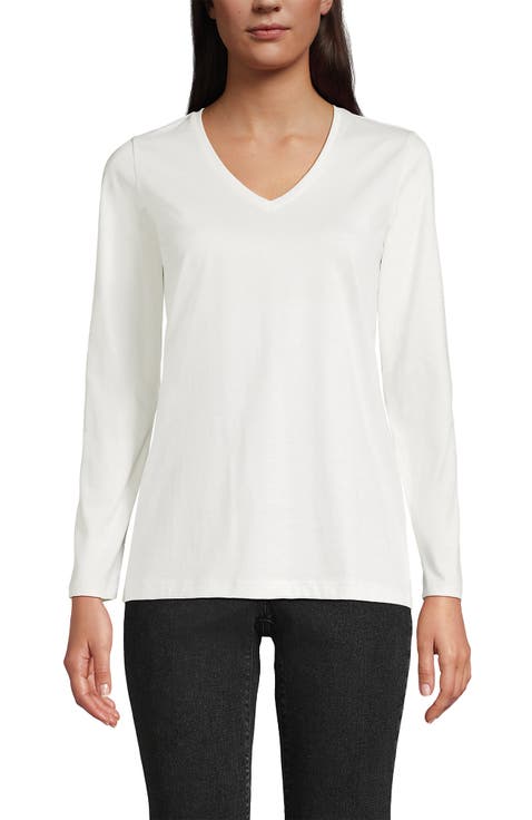 Supima Cotton Long Sleeve V-Neck T-Shirt