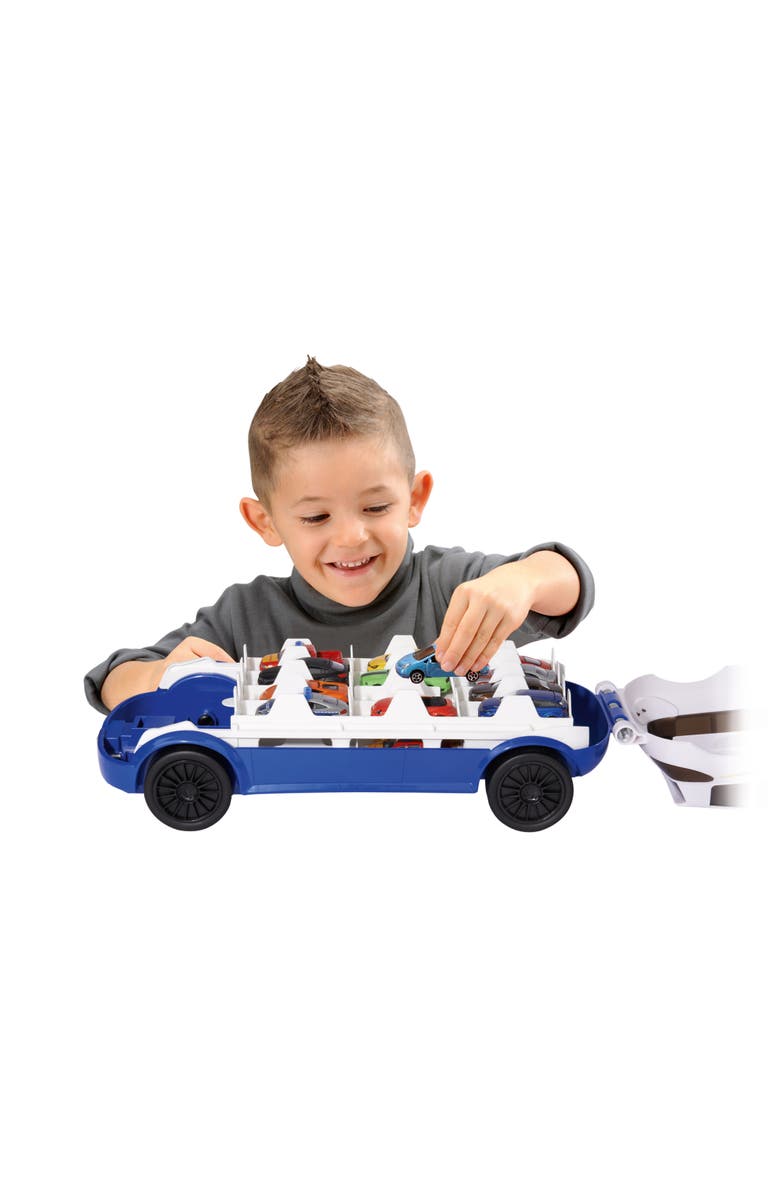 Dickie Toys HK Ltd Light And Sound Carry Case Car, Holds 24 Diecast Vehicles, Alternate, color, Multicolored