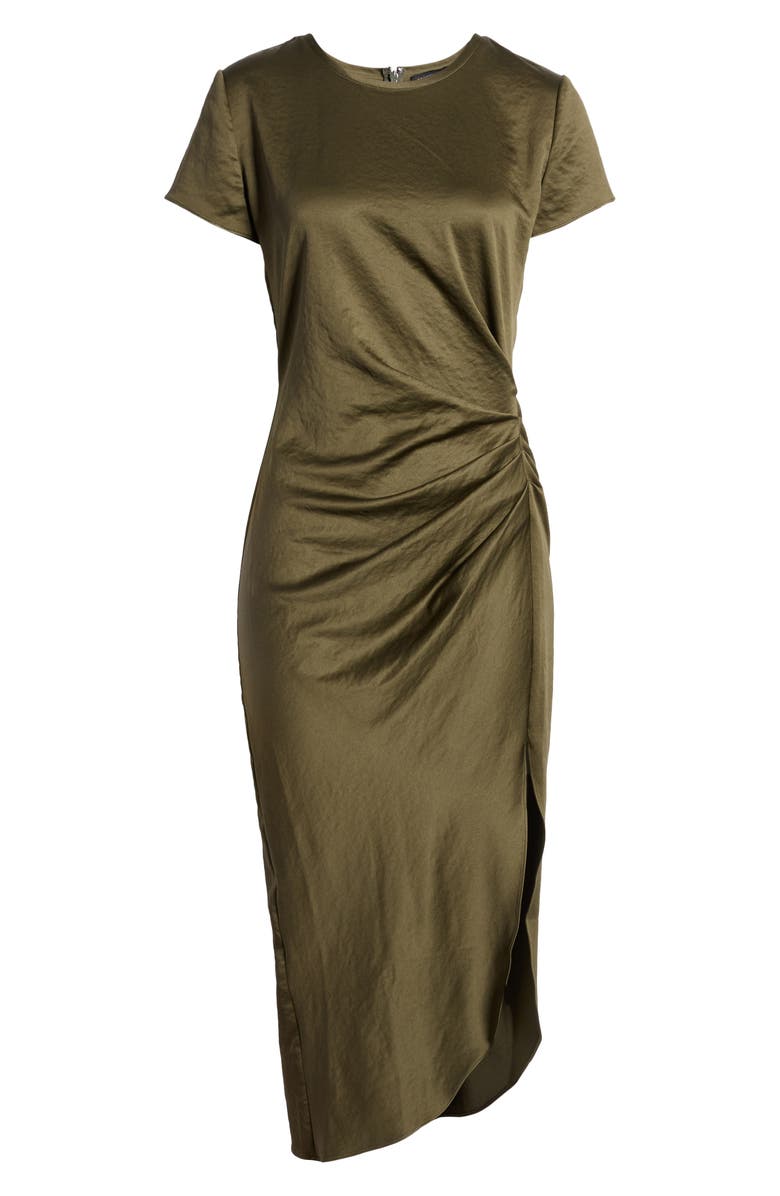 Something Navy Shiney Draped Dress, Alternate, color, 