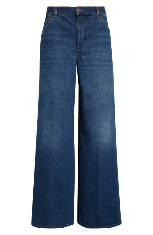 Chloé High Waist Wide Leg Jeans In Night Blue