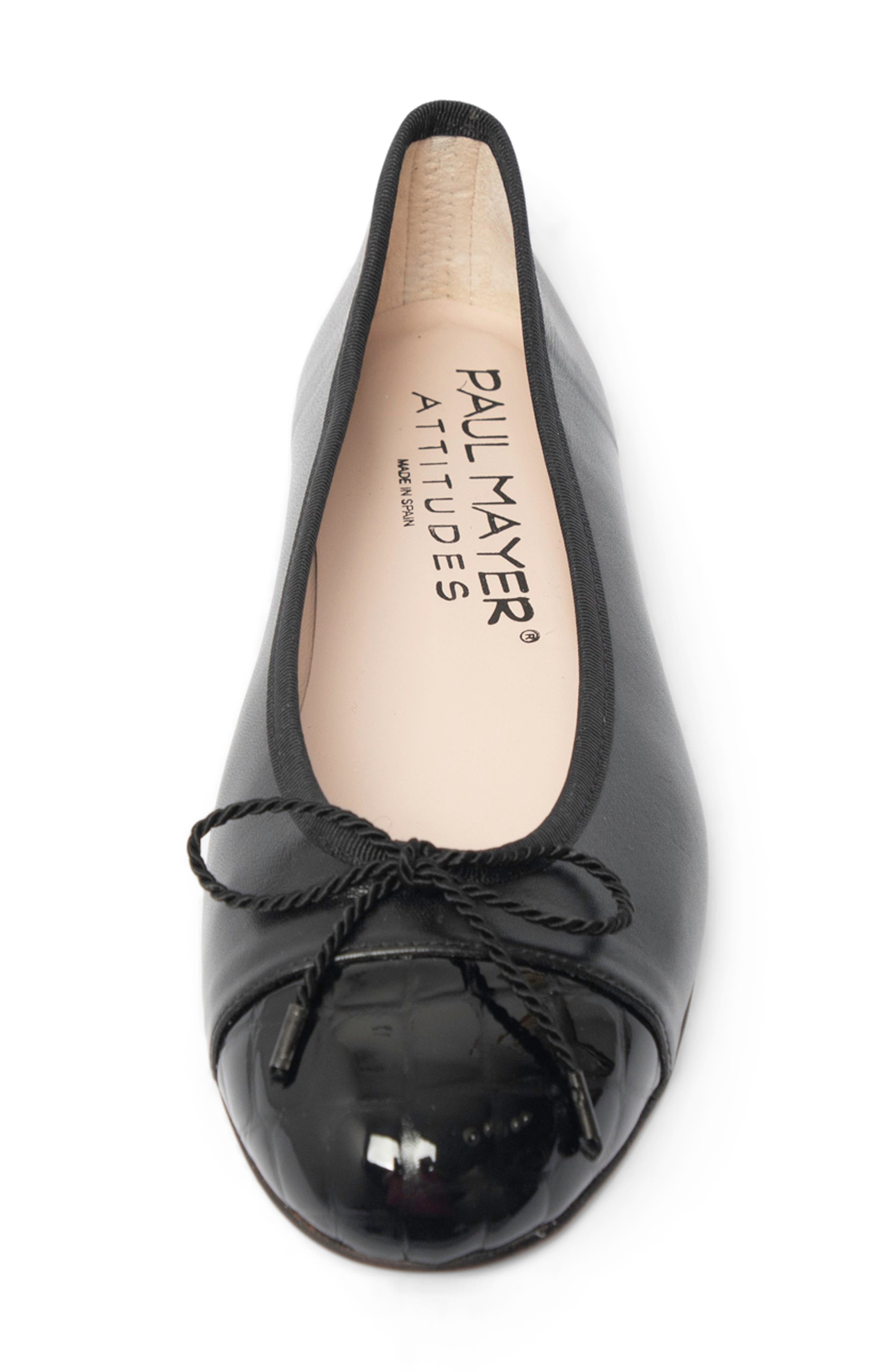 Best Cap Toe Ballet Flat, Alternate, color, BLACK