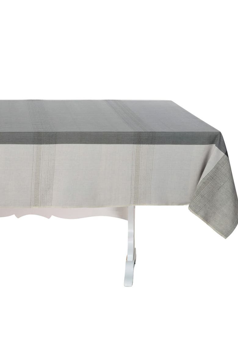 Ecoloom Handwoven Cotton Tablecloth, Main, color, Moonbeam - 60x60"