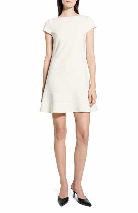 Theory Bateau Neck Tiered Minidress