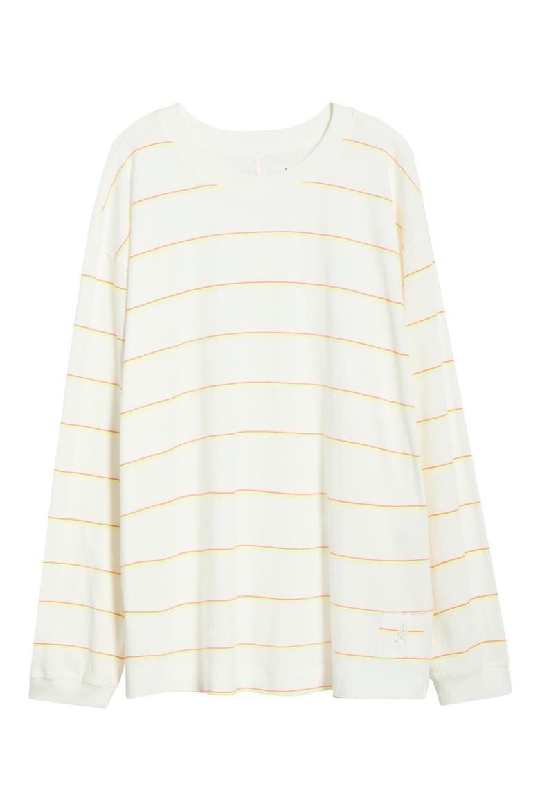 FP Movement Printed Hustle Layer T-Shirt, Main, color, AWNING STRIPE IVORY