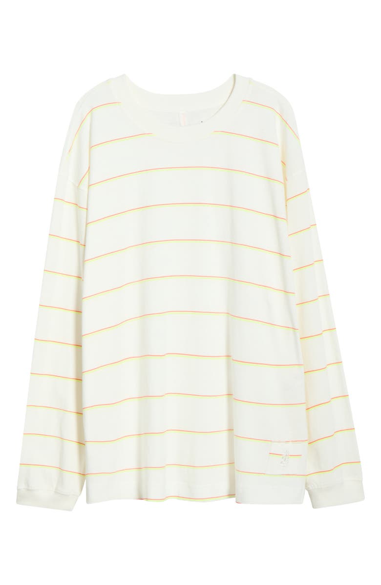Free People Printed Hustle Layer T-Shirt, Main, color, Awning Stripe Ivory
