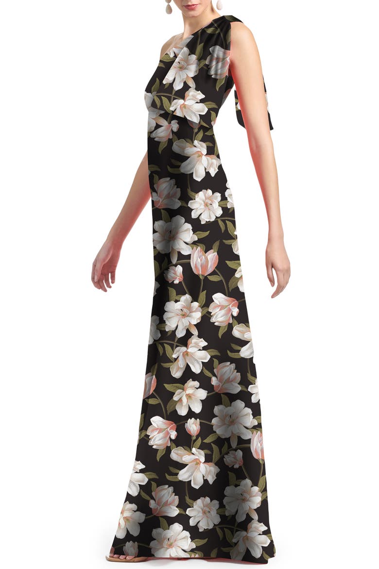 sachin and babi one shoulder dress SACHIN BABI Women's Bonnie Satin One-Shoulder Gown - Steel Blue