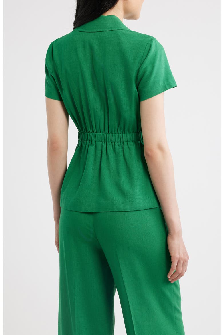 Short Sleeve One-Button Jacket, Alternate, color, PARAKEET